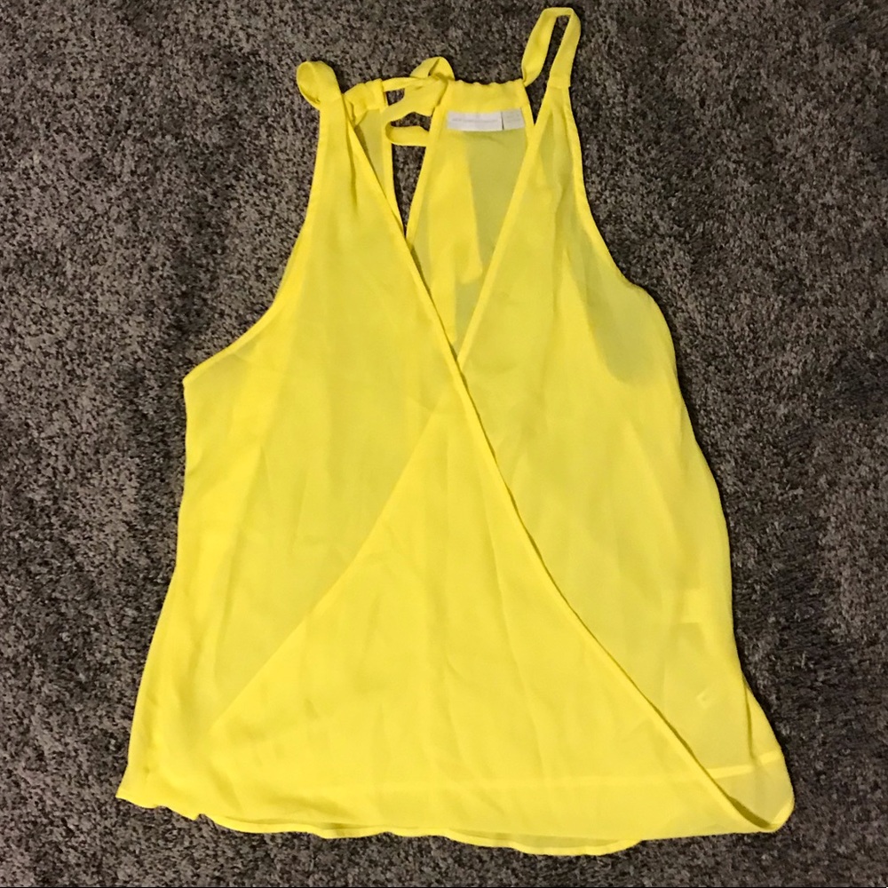 NWOT New York and Co. yellow blouse size small